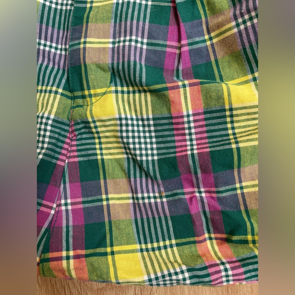 Handmade plaid shoulder bag purse made out of Gap pants preppy unique - Picture 5 of 10